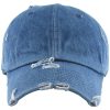distressed denim cap