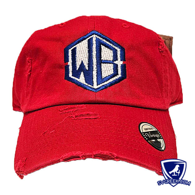 wb distressed cap red