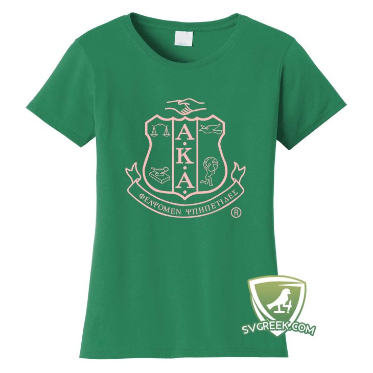 alpha kappa alpha shield tee