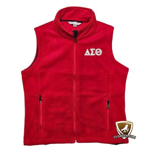 delta sigma theta fleece vest