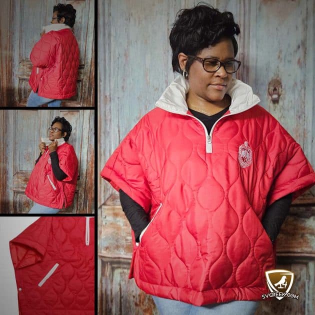 delta sigma theta quilted poncho