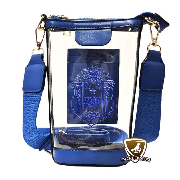 zeta phi beta clear Crossbody bag tote