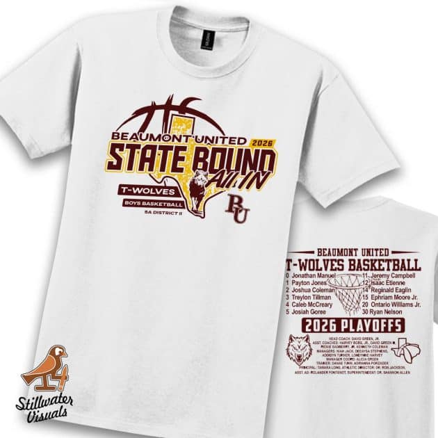 Beaumont united basket playoff shirt