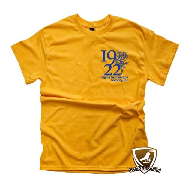sigma gamma rho yellow rose tee